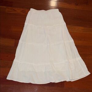 Edikted White Flowing Maxi Skirt